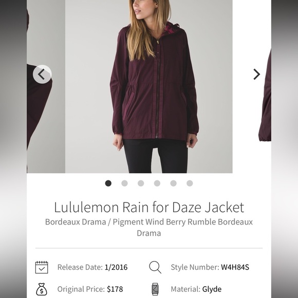 Women’s Lululemon Rain For Daze Jacket | Size 10 - Picture 14 of 14